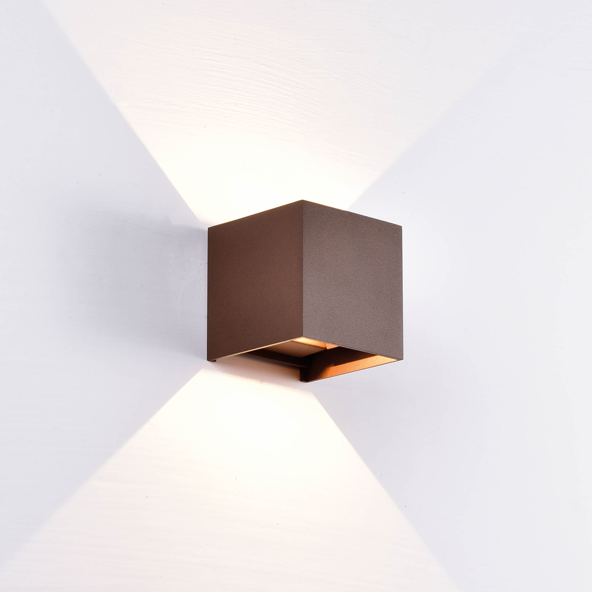Davos Rust Brown Exterior Lights Mantra Fusion Directional Wall Lights